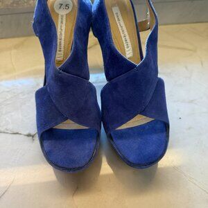 Gorgeous Suede Diane von Fustenberg Indigo Heels Never worn